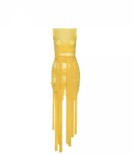 Load image into Gallery viewer, Too Busy tied up dress                                                                                         Lemonade                                                                This dress can be tied multiple ways depending  on your body type
